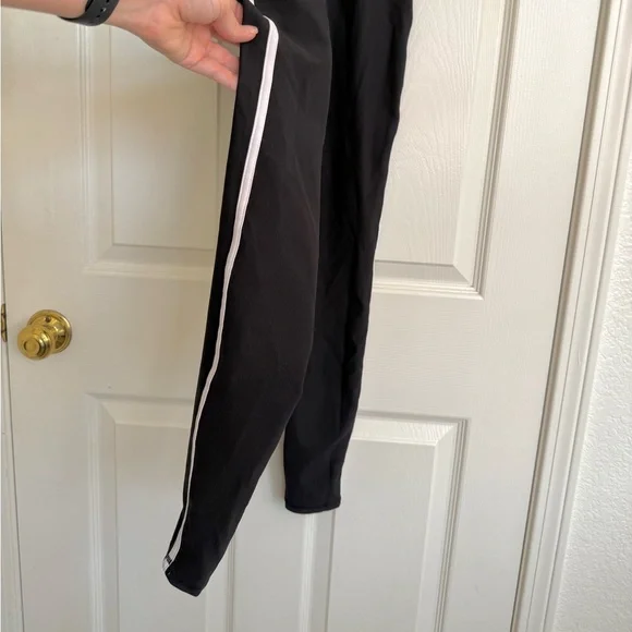 WILO The Label Australia Ribbed Black Jumpsuit With White Stripe Yoga Athletic S